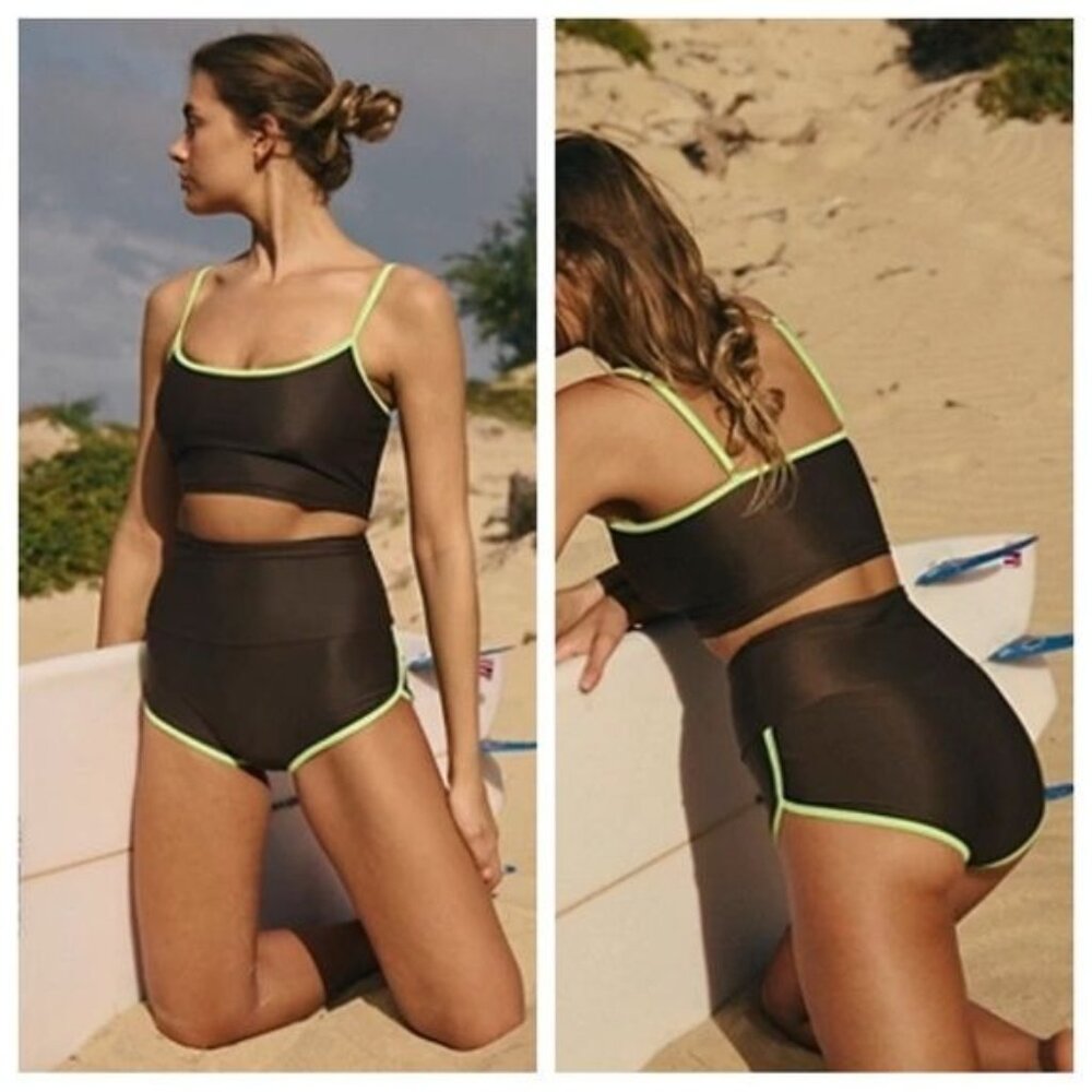 Free People Salt Gypsy Betty High-Waisted Surf Bottoms Womens M Swimsuit Bikini